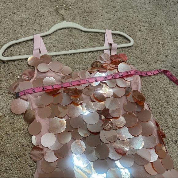 J crew peachy pink Collection circle-sequin midi dress - Picture 6 of 7